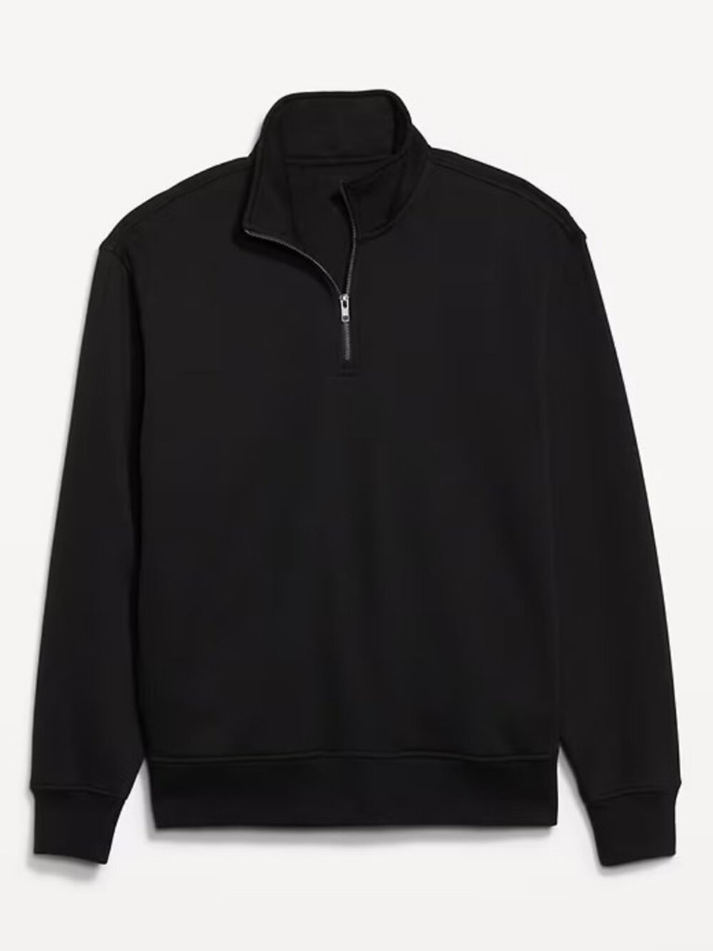 Old Navy Mock Neck Quarter-Zip Sweatshirt Black S